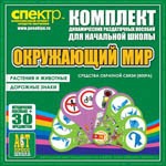 Комплект динамических раздаточных пособий - Окружающий мир (веера). Животные и растения, дорожные знаки. - «globural.ru» - Карпинск
