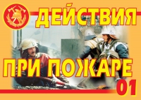 Комплект плакатов "Действия при пожаре" - «globural.ru» - Карпинск
