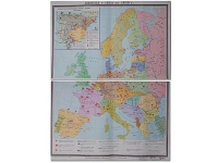 Учебная карта "Европа 1924-1939 гг" 1050*1420 мм (матовое, 2-стороннее лам.) - «globural.ru» - Карпинск