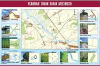 Таблица демонстрационная "Условные знаки плана местности" (винил 100x140) - «globural.ru» - Карпинск