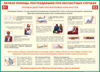 Таблица Порядок действий при переломах конечностей 1000*1400 винил - «globural.ru» - Карпинск
