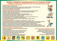 Таблица Общие правила безопасности на уроках труда 1000*1400 винил	  - «globural.ru» - Карпинск