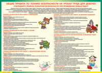 Правила безопасности на уроках труда для девочек 1000*1400 винил	 - «globural.ru» - Карпинск