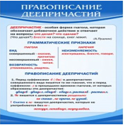Стенд "Правописание деепричастий" - «globural.ru» - Карпинск