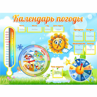 Стенд "Календарь погоды" 1х0,74 - «globural.ru» - Карпинск