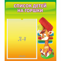 Стенд "Список детей на горшки" №1 - «globural.ru» - Карпинск