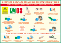 Таблица Действия в случае поражения электрическим током 1000*1400 винил - «globural.ru» - Карпинск