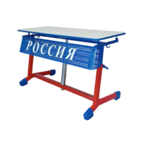 Стол ученический двухместный "Патриот-2о" на газовом лифте (р.гр. № 3-7 и наклоном столешницы) - «globural.ru» - Карпинск