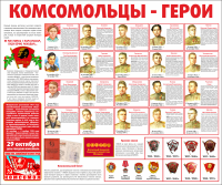 Тематический стенд "Комсомольцы-герои" - «globural.ru» - Карпинск