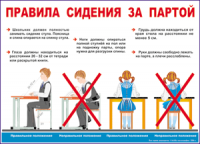 Таблица Правила сидения  за партой 1000*1400 винил - «globural.ru» - Карпинск