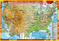 Настенная карта Соединенных Штатов Америки на английском языке (учебная) - «globural.ru» - Карпинск