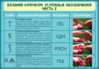 Стенд "Вязание крючком. Условные обозначения. Часть 2" - «globural.ru» - Карпинск