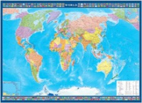 Настенная политическая карта мира с флагами на английском языке - «globural.ru» - Карпинск