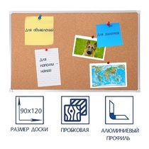 Доска пробковая 1200х900 - «globural.ru» - Карпинск