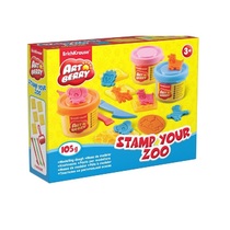 Пластилин на растительной основе Artberry/Stamp Your Zoo 3 бан./35 г со штампами - «globural.ru» - Карпинск
