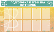Стенд "Подготовка к ЕГЭ и ОГЭ по физике вариант 2 (10 карманов)" - «globural.ru» - Карпинск