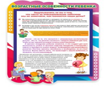 Стенд "Возрастные особенности ребенка" - «globural.ru» - Карпинск
